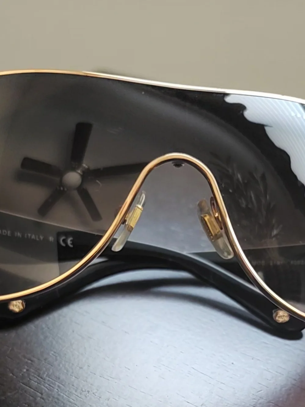 Women's Brown Gradient Shield Sunglasses - Fashion Shield Style